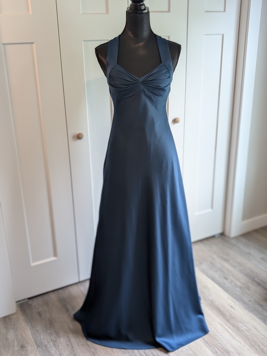 Calvin Klein Dresses & Skirts - Calvin Klein Satin Evening Gown – Deep Ocean Blue/Teal Pleated Bust,A-Line Dress